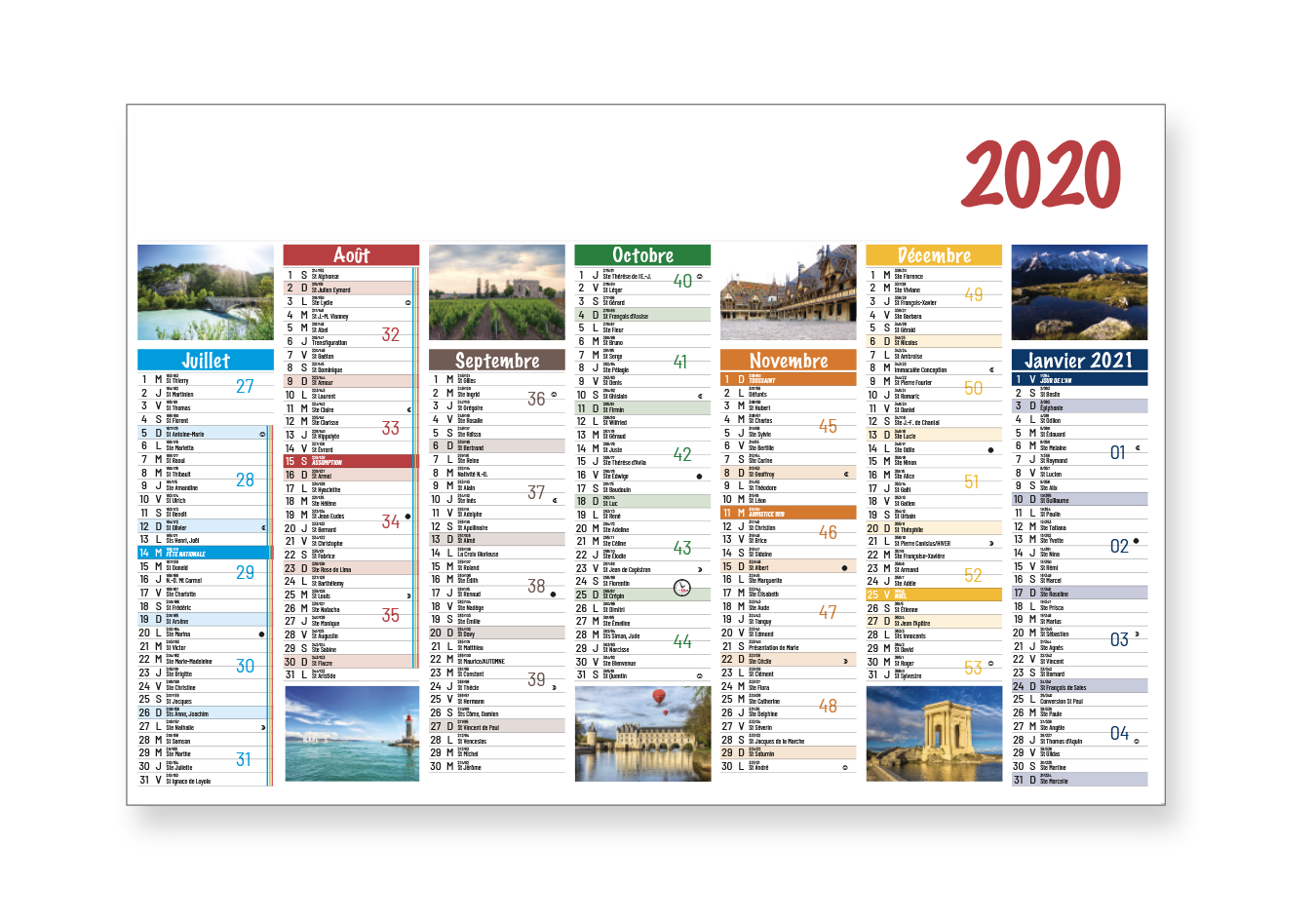  Calendrier  Publicitaire Grand  Format R V Agenda Offset 5