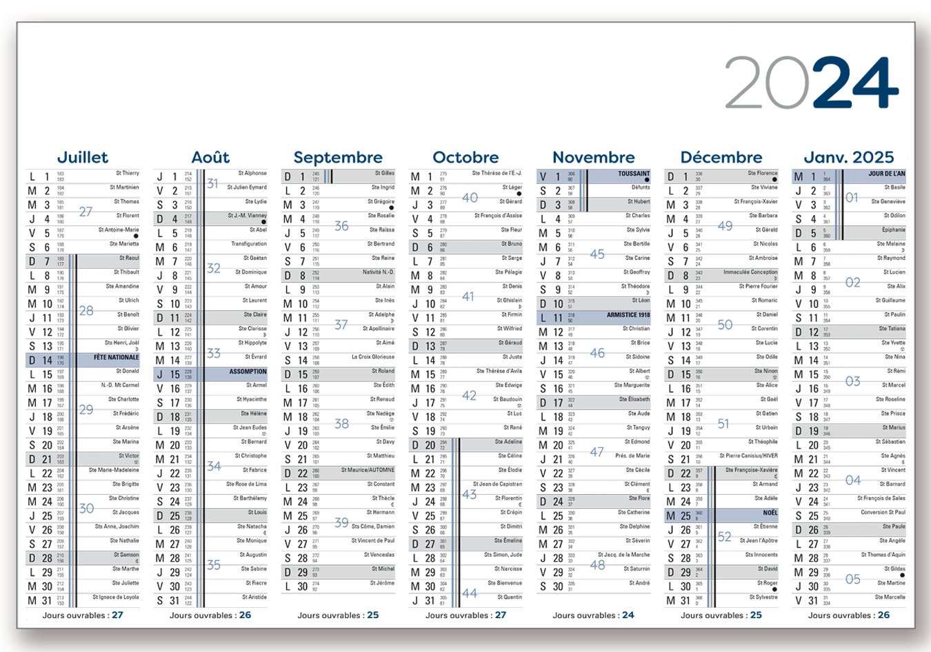 Calendrier Publicitaire Grand Format R/V - Agenda Offset 5