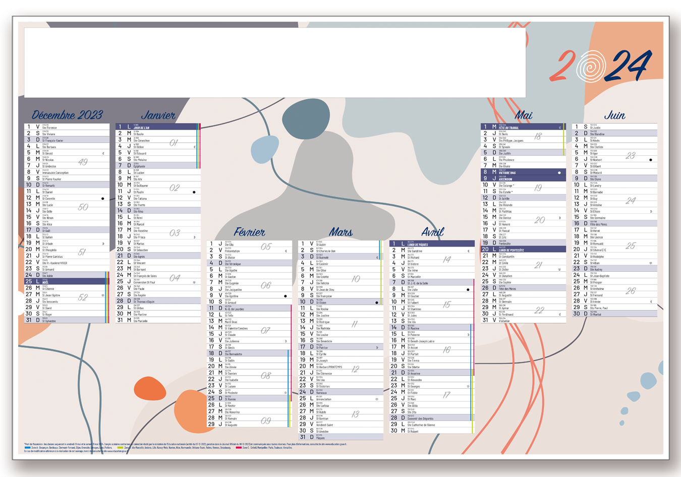 Calendrier Publicitaire Grand Format R/V - Agenda Offset 5