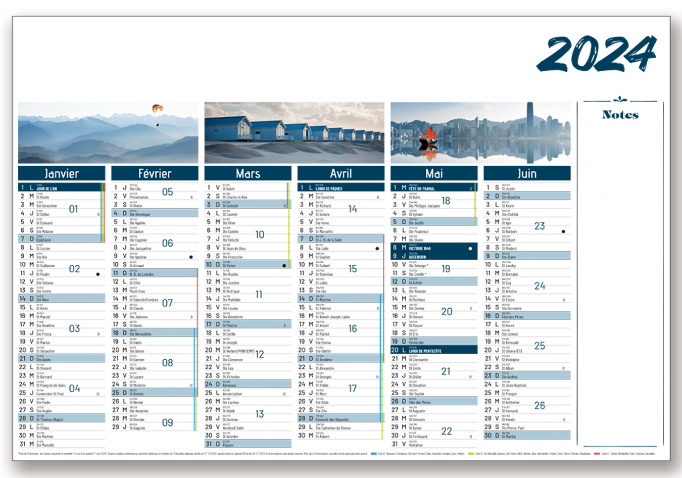 Calendrier Publicitaire Grand Format R/V - Agenda Offset 5