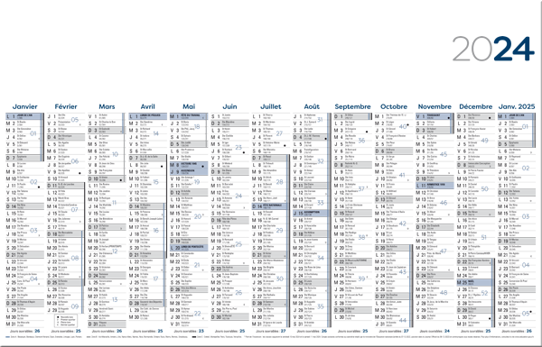 Calendrier Mural A3 Luxe  Satisfait ou Réimprimé