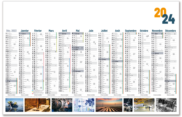 Standard Souple Carton Dessin 2024 - Le Calendrier Pub Marquage Quadri