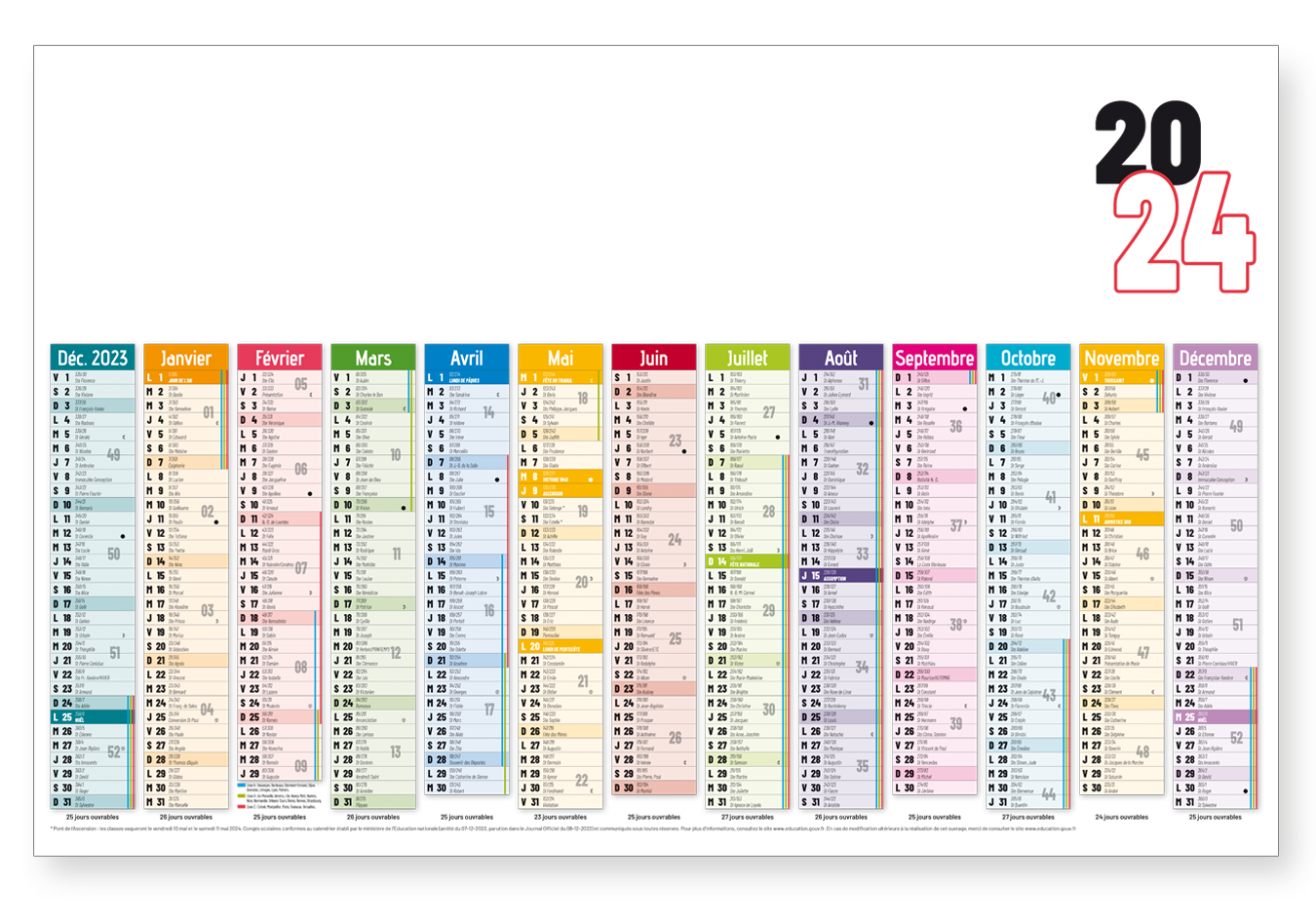 CALENDRIER PETIT FORMAT