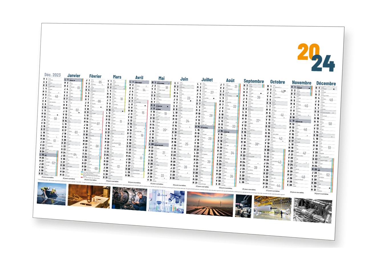 Calendrier Publicitaire Grand Format R/V - Agenda Offset 5