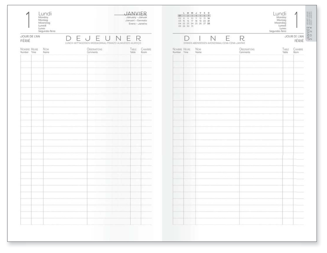 Grille cahier de reservation professionnel